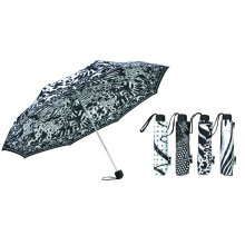 Черный и белый Алюминиевый компактный зонтик (КПС-3FM21083937R)